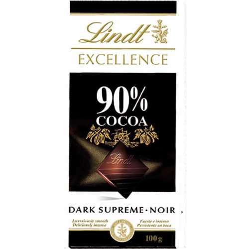 Lindt Excellence 90% темный шоколад 100 г