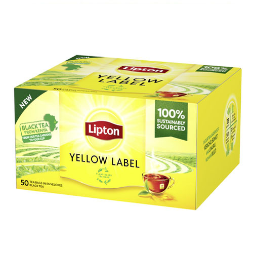 Lipton Yellow label Чай черный 100г 50п 