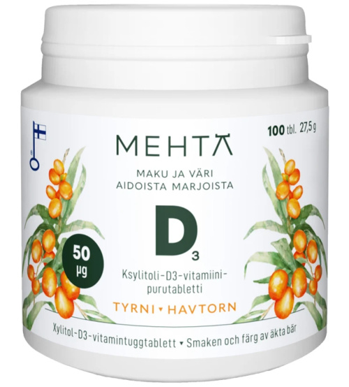 Mehtä D-витамин 50 µg Облепиха 100 табл.